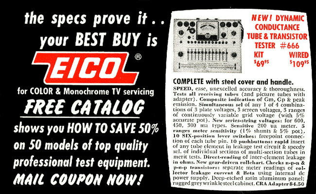 Eico Tube tester Model 666, Another Add